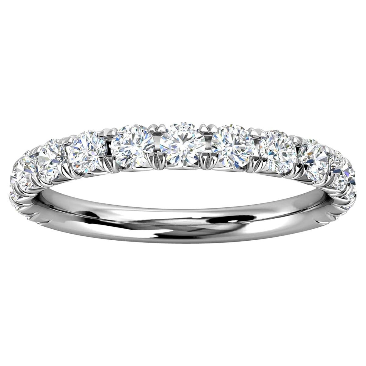 Platinum GIA French Pave Diamond Ring '3/4 Ct. tw'