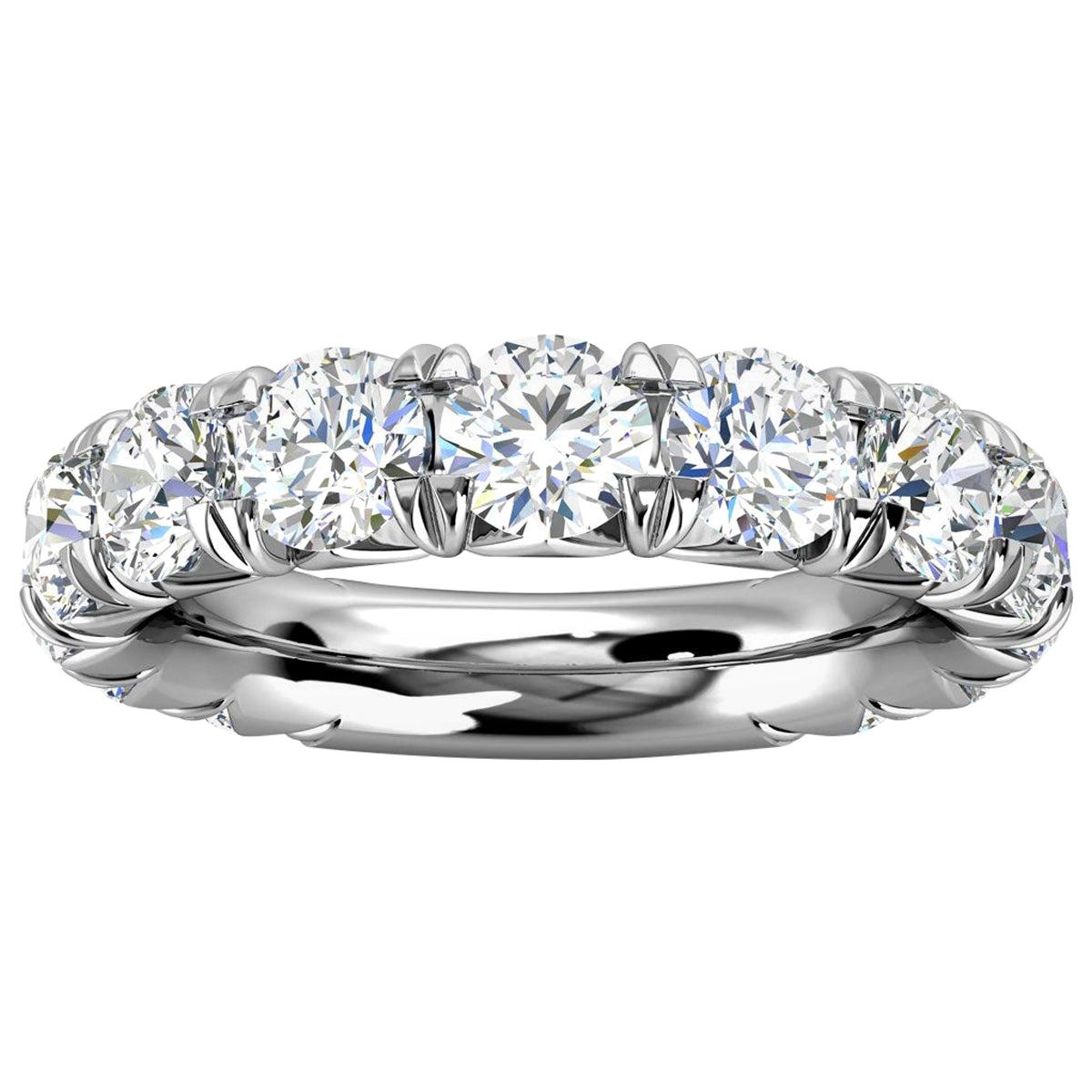 For Sale:  Platinum GIA French Pave Diamond Ring '3 Ct. tw'