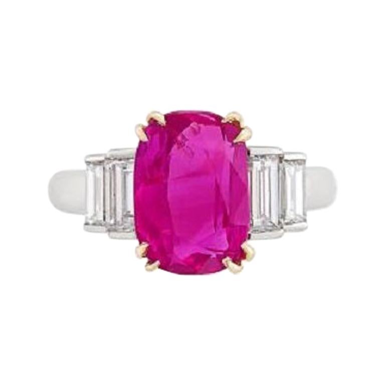 Tiffany & Co. AGL Certified 4.02 Ruby  Diamond Ring, For Sale