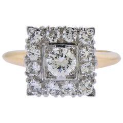 Platin-Gold-Diamant-Ring