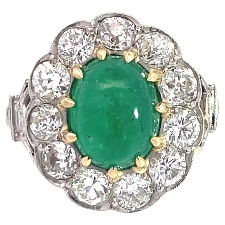 Platinum
Gold Emerald Diamond Rosetta Ring