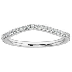 Platinum Gold Frances Petite Curve Diamond Ring '1/5 Ct. tw'