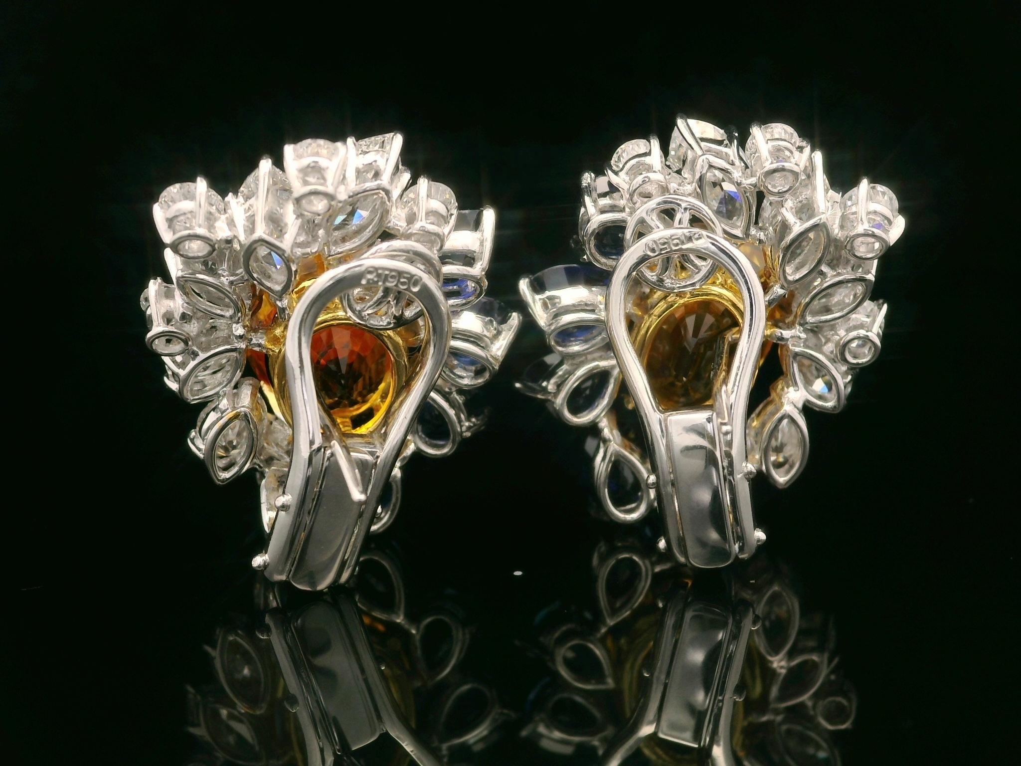 --Pierre(s) :...
(2) Saphirs naturels véritables - taille ovale - sertis - couleur jaune orangé - très brillant - Ceylan - chauffé - 12ctw (approx. d'après les mesures du GIA)
** Voir les détails du rapport ci-dessous pour des informations complètes