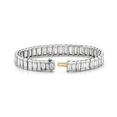 Platinum Graduated Baguette Tennis Bracelet
