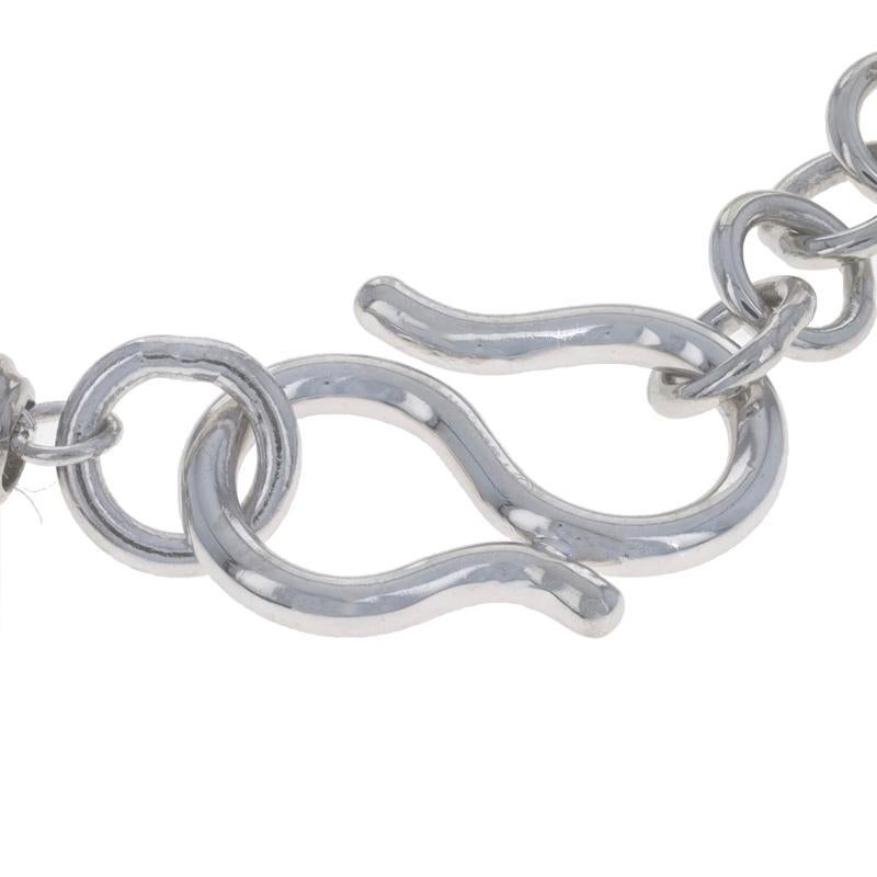 Bracelet de perles de cage ovales graduées en platine - 950 Chaîne plate à câble ajustable en vente 3