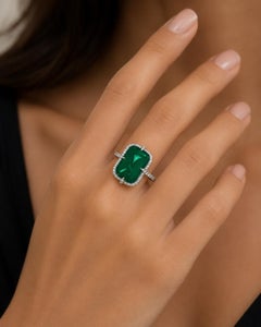 Platinum Gubelin Certified Emerald Ring