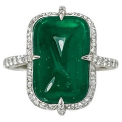 Platinum Gubelin Certified Emerald Ring