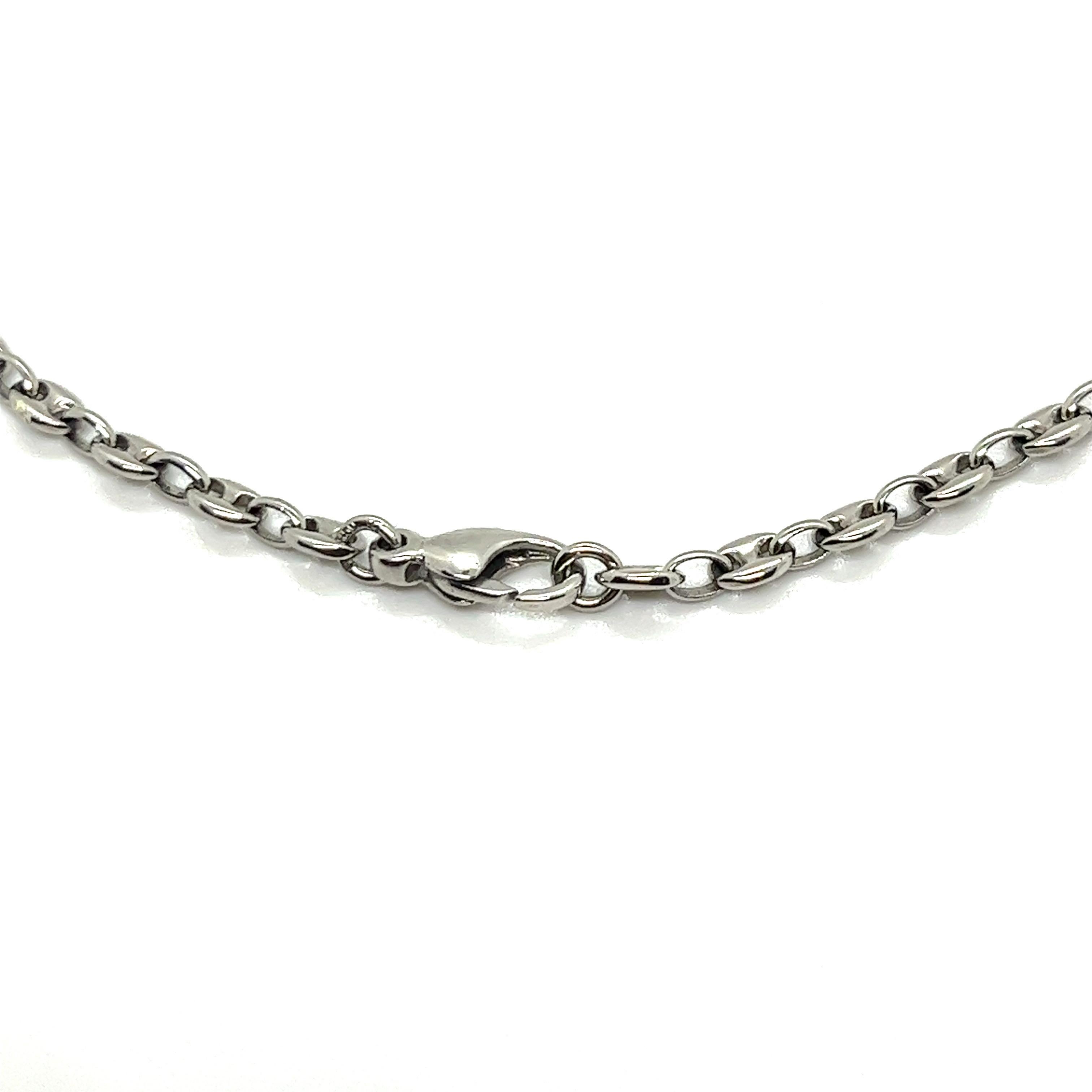 Women's or Men's Platinum Anchor Link Chain  For Sale