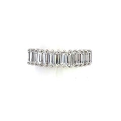 Platinum Half Eternity Baguette Diamond Ring
