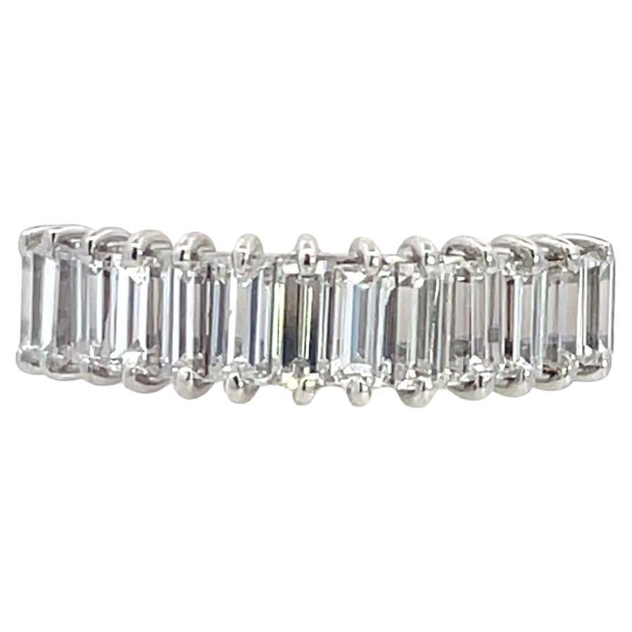 Platinum Half Eternity Baguette Diamond Ring