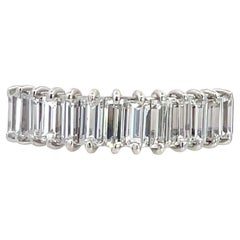 Platinum Half Eternity Baguette Diamond Ring