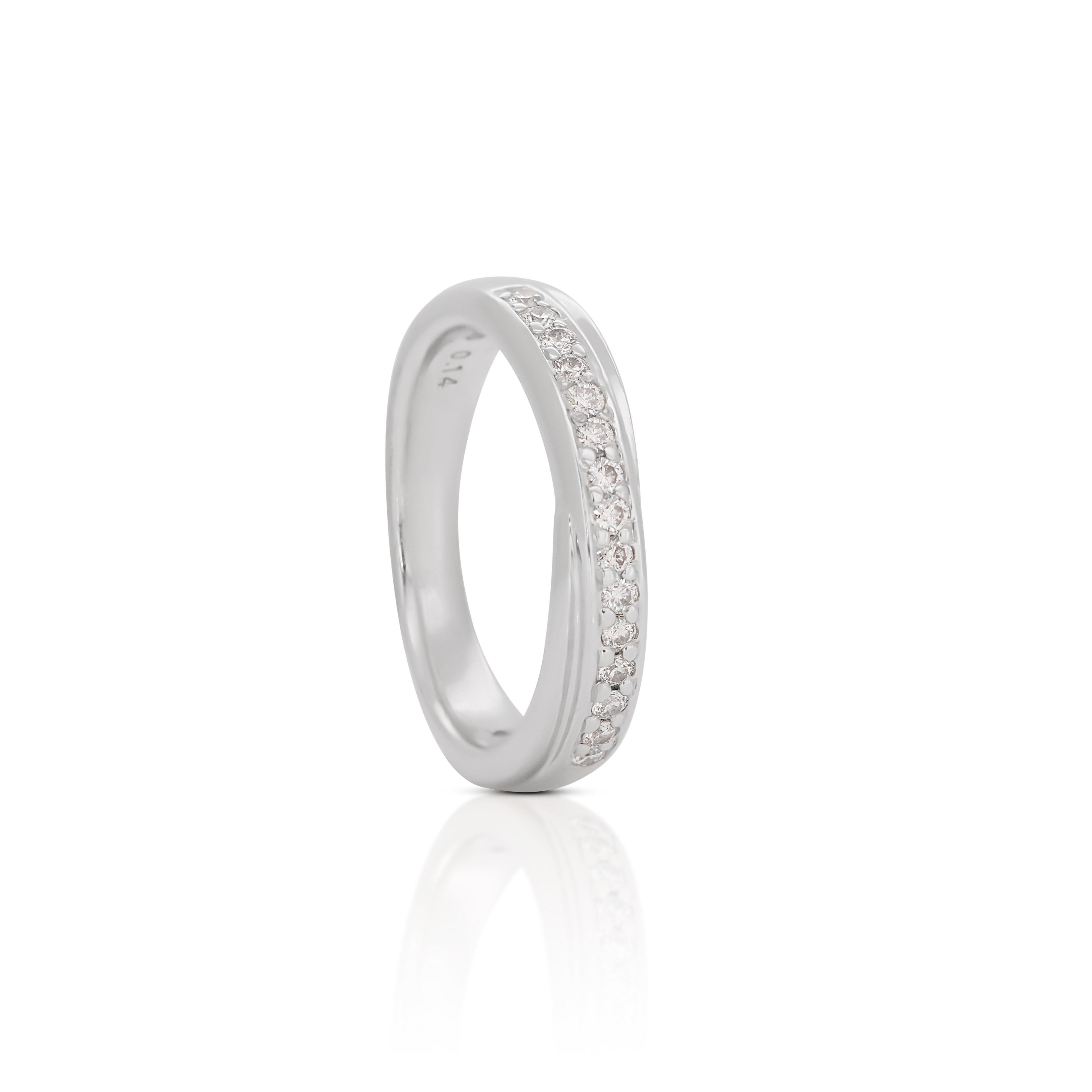 Platinum Half Eternity Diamond Ring For Sale 1