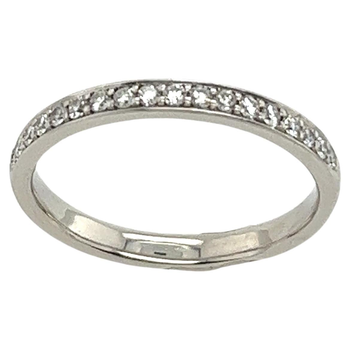 Platinum Half Eternity Diamond Ring Set With 0.25ct G/SI1 For Sale