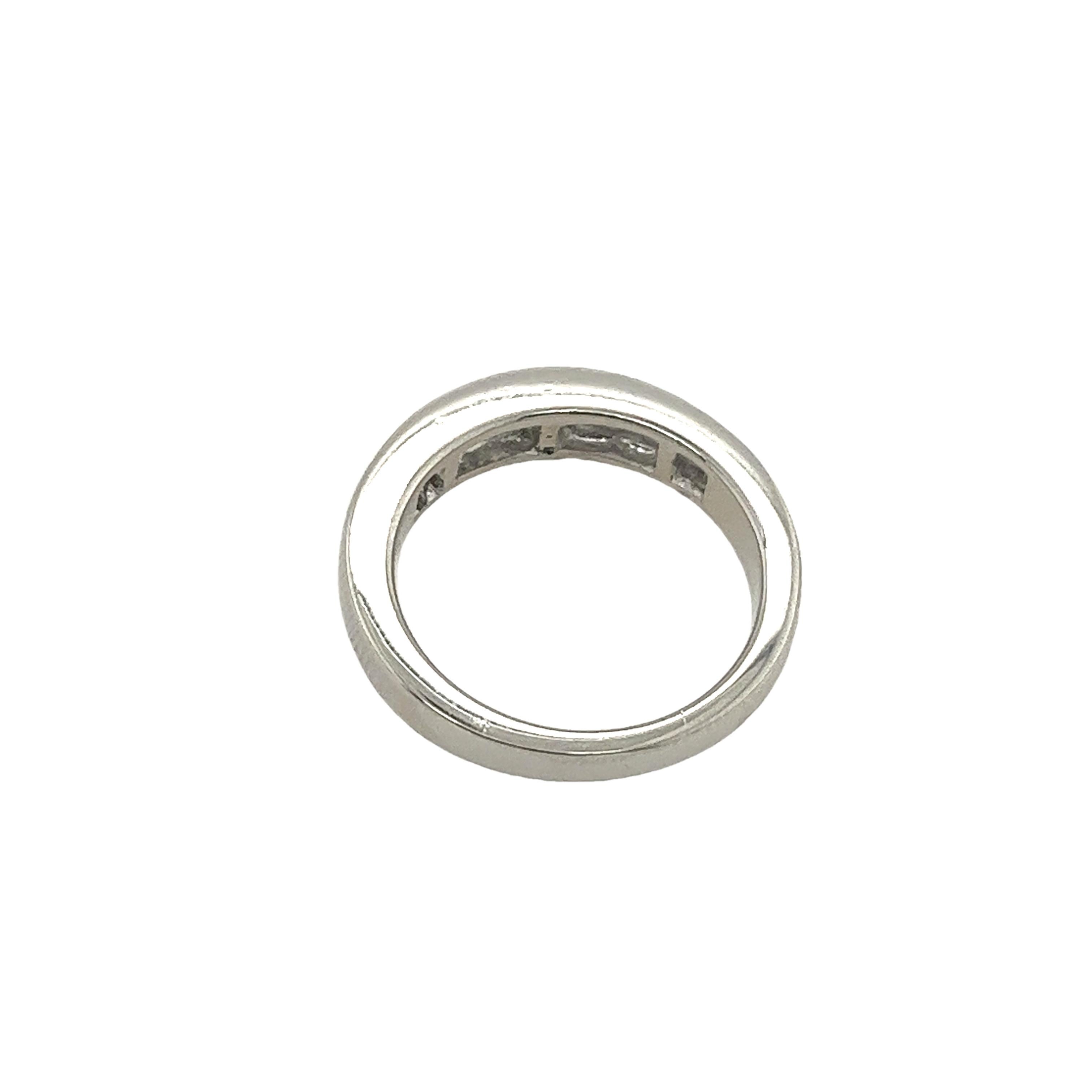 Platinum Half Eternity Diamond Ring, Set With 0.27ct In Excellent Condition In London, GB