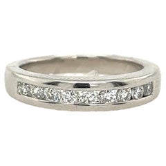 Platinum Half Eternity Diamond Ring, Set With 0.27ct