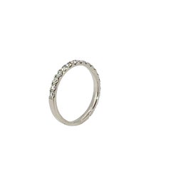 Platinum Half Eternity Diamond Ring, Set With 0.50ct Natural Diamonds