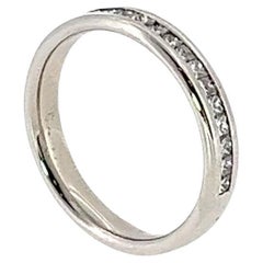 Platinum Half Eternity Diamond Ring, Set With 0.50ct Natural Diamonds