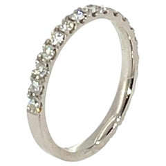 Platinum Half Eternity Diamond Ring, Set With 0.50ct Natural Diamonds