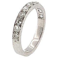 Platinum Half Eternity Diamond Ring, Set With 0.60ct Natural Diamonds