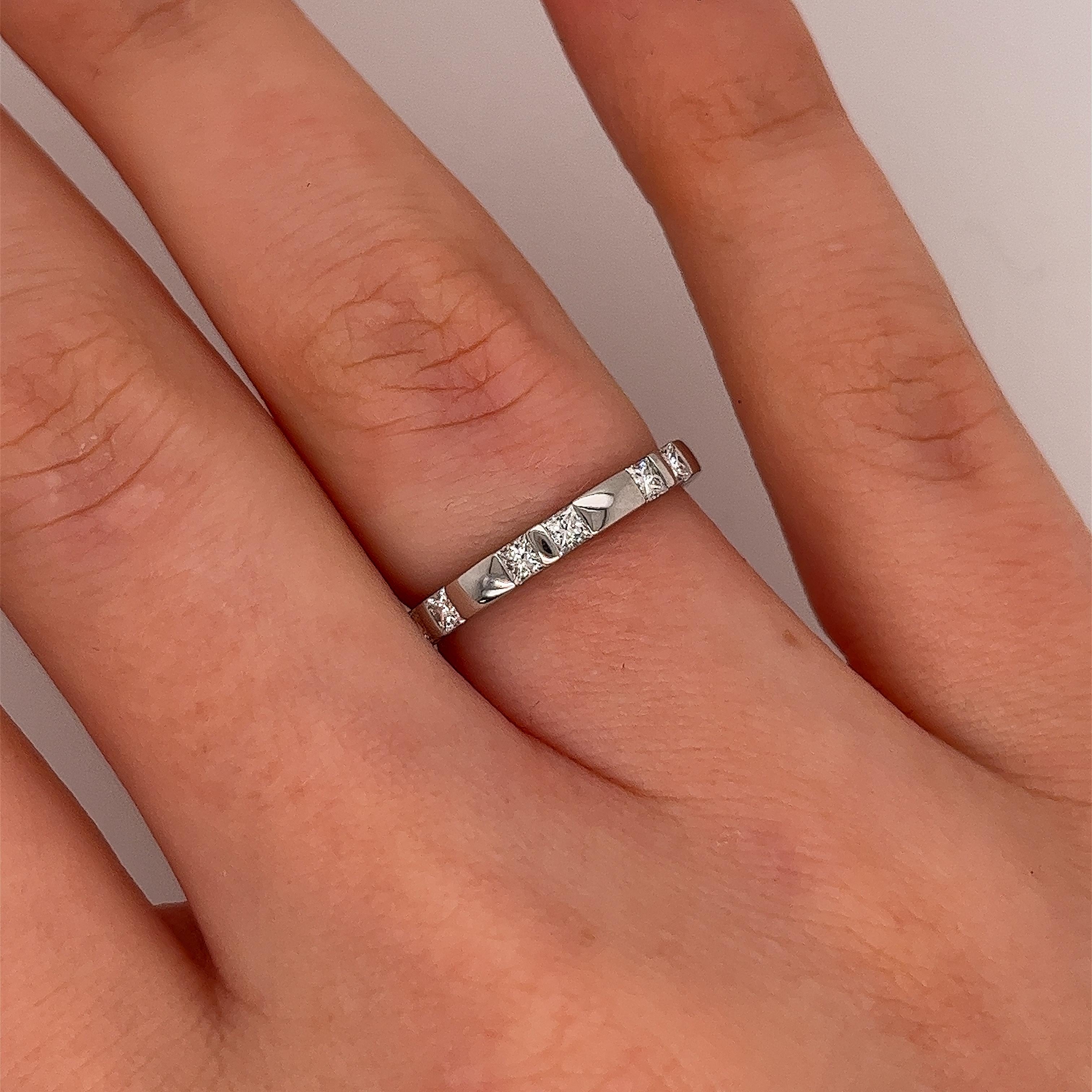 Platinum Half Eternity Ring/Wedding Ring Set With 0.44ct Diamonds 1
