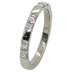 Platinum Half Eternity Ring/Wedding Ring Set With 0.44ct Diamonds