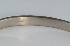 platinum hammered bangle with antique old cut diamonds 2.80cts