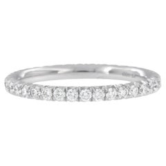 Platinum Hand Made in New York 0.54 Cttw VVS, D-F Diamond Eternity Band