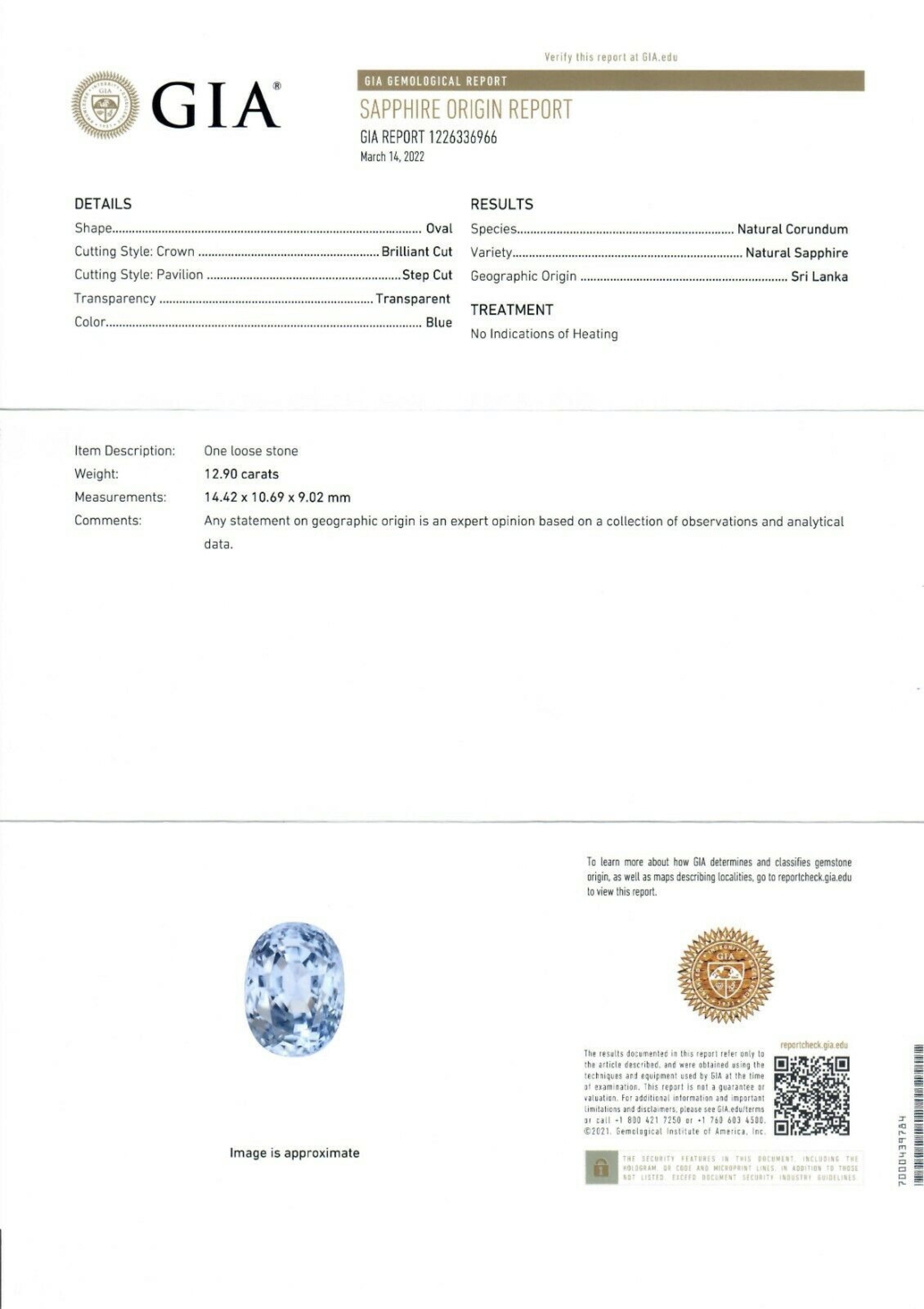 Platin Handgefertigter GIA Ceylon No Heat Oval Saphir & Marquise Diamant Halo Ring im Angebot 5