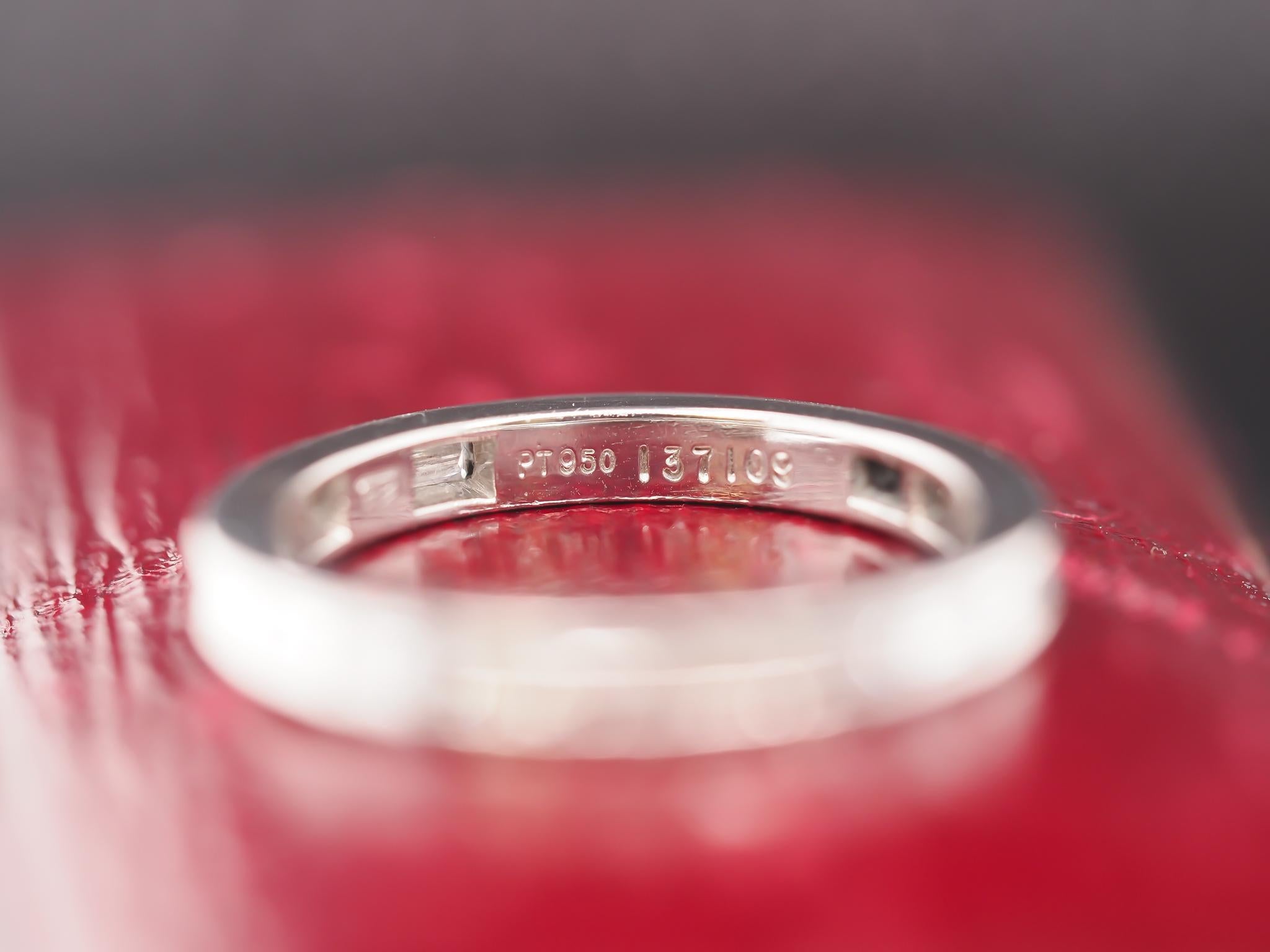 Women's Platinum Harry Winston Baguette Eternity Band Size 5.75 For Sale