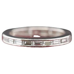 Anillo de platino Harry Winston Baguette Eternity Talla 5.75