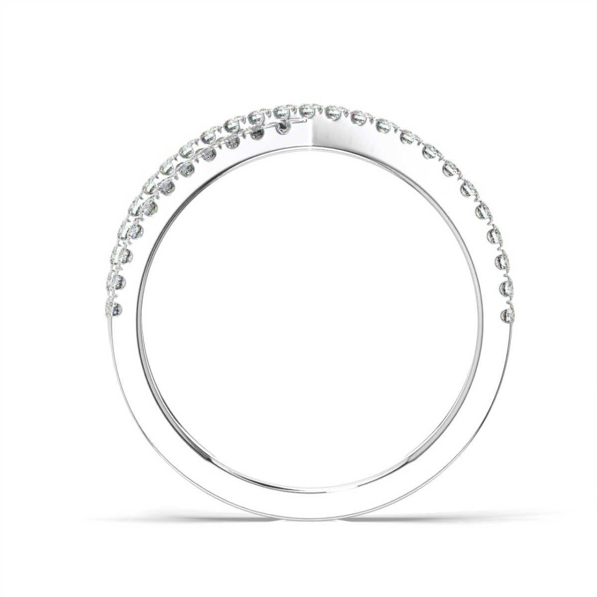 For Sale:  Platinum Heather 2 Rows Interweave Diamond Ring '1/3 Carat' 2