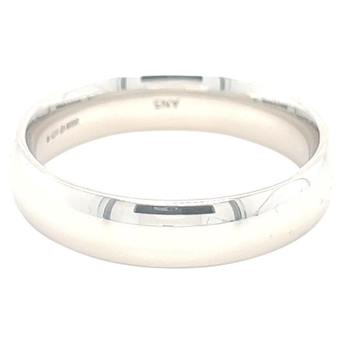 Platinum Wedding band Heavy Gauge Court Band, made in London For Sale