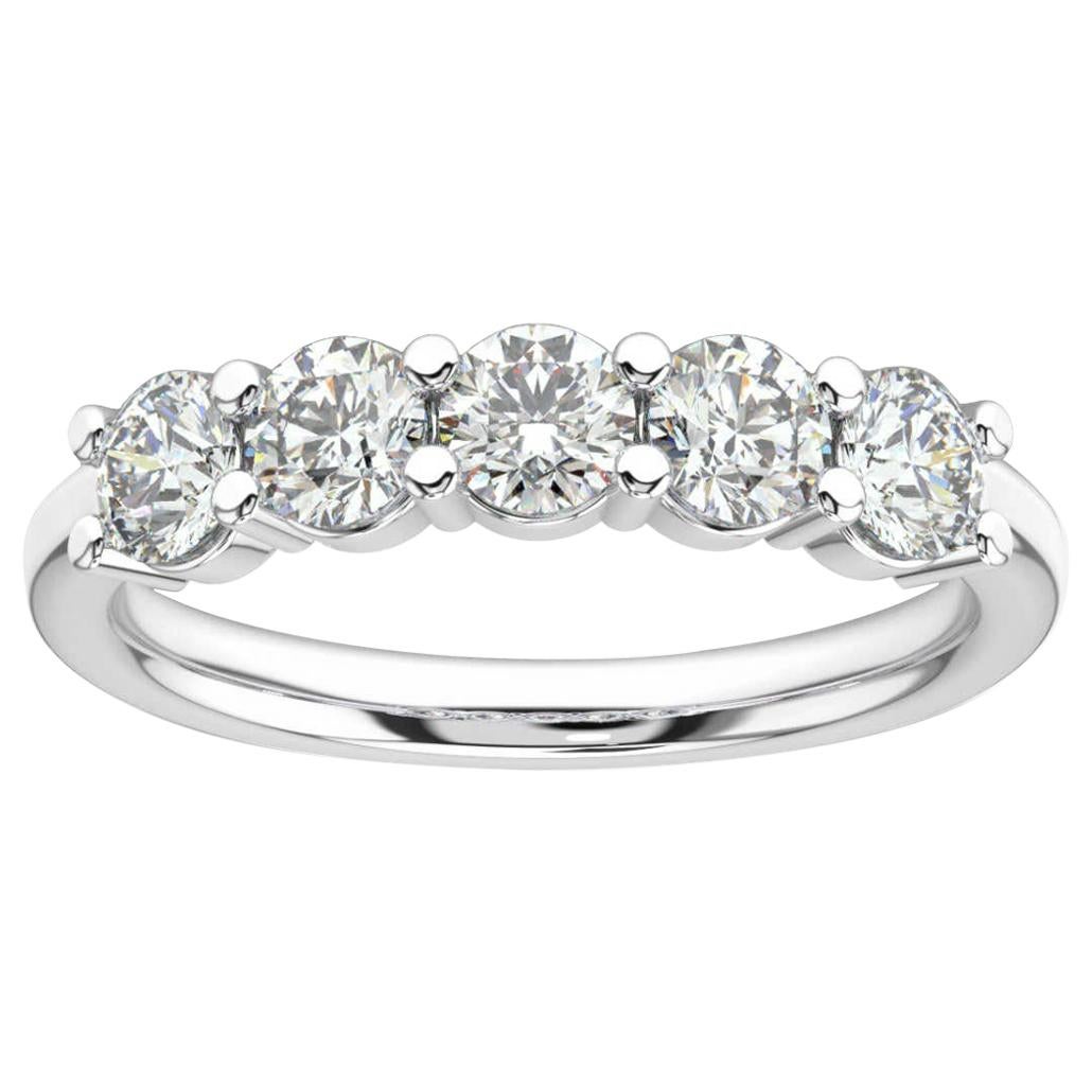 Platinum Helena 5 Stone Diamond Ring '1 Ct. Tw' For Sale