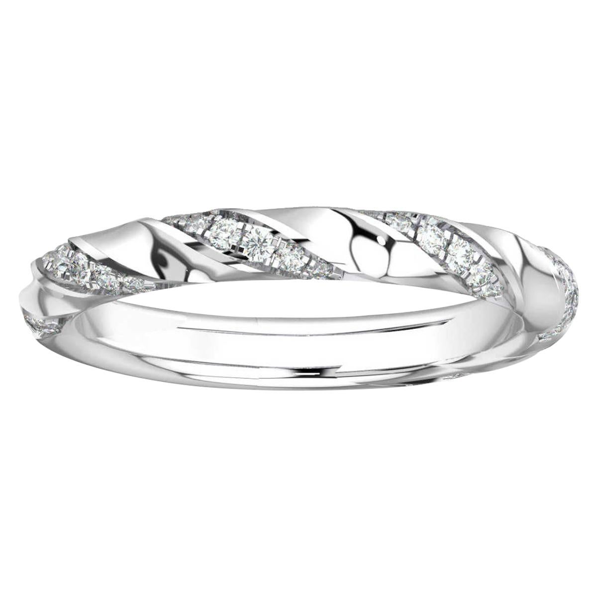 Platinum Holly Twist Pave Diamond Ring '1/4 Carat' For Sale