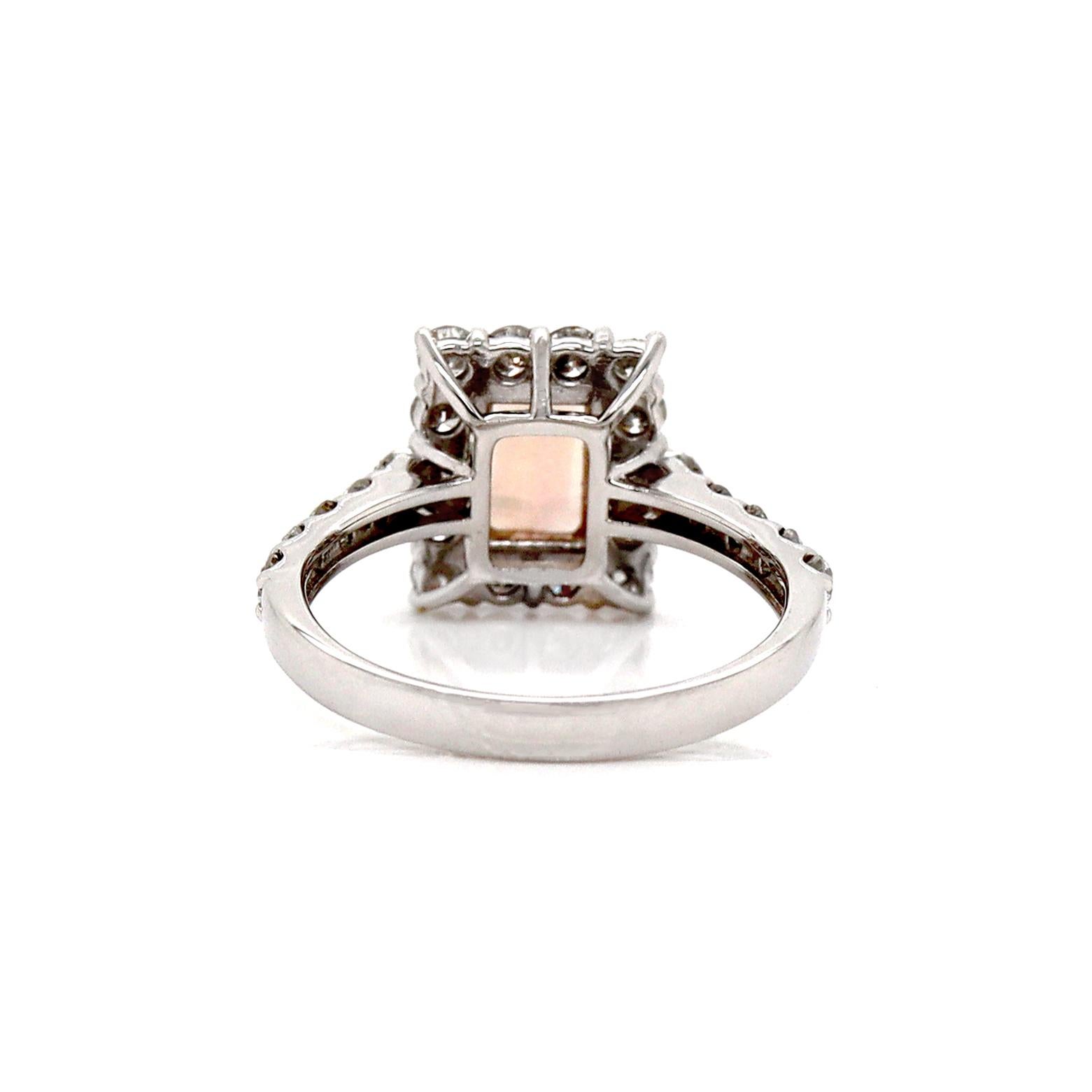 Women's Platinum Imperial Topaz And Diamond Dress Ring For Sale