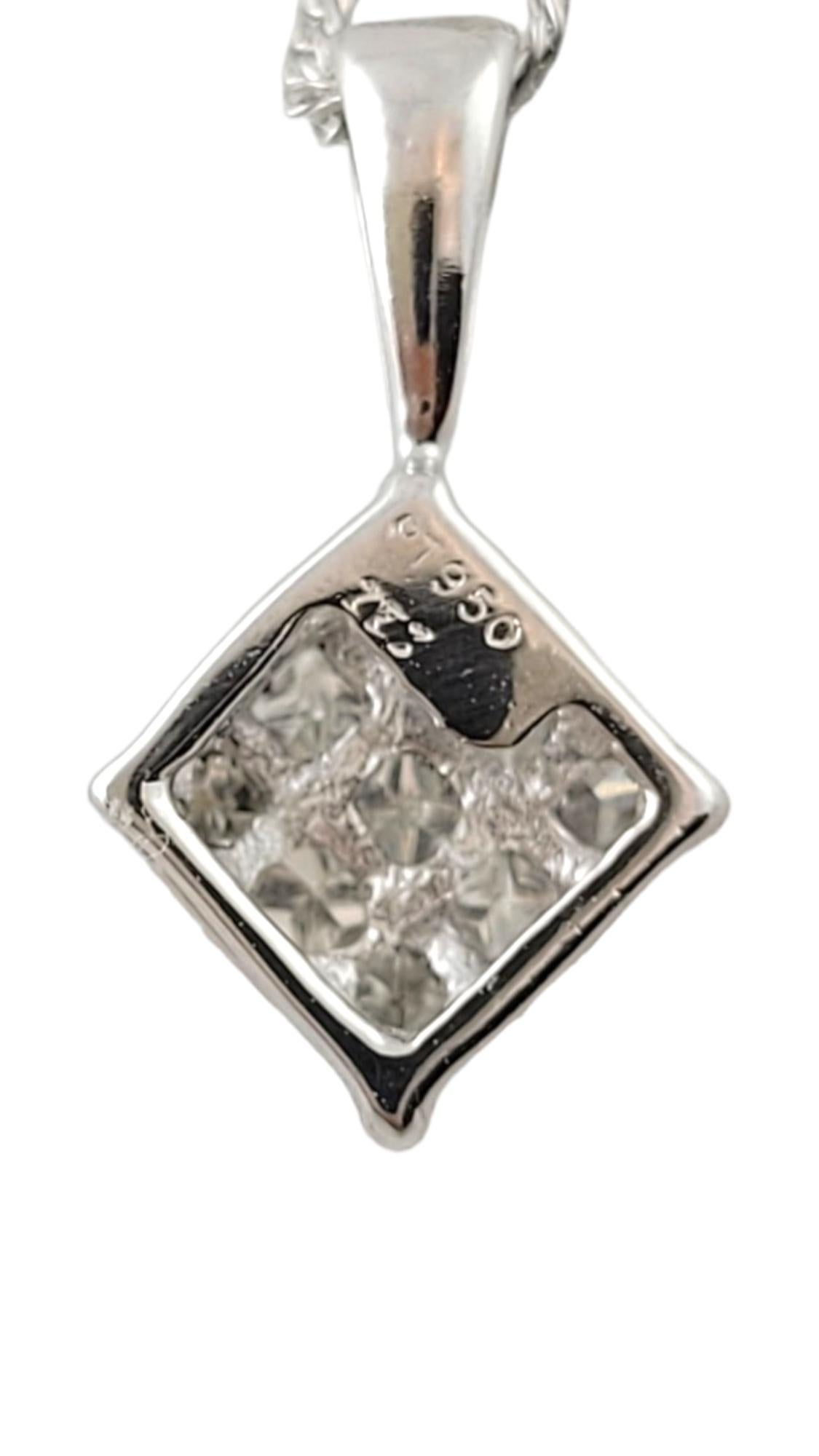 Platinum Infinity Set Diamond Pendant Necklace #17782 In Good Condition For Sale In Washington Depot, CT