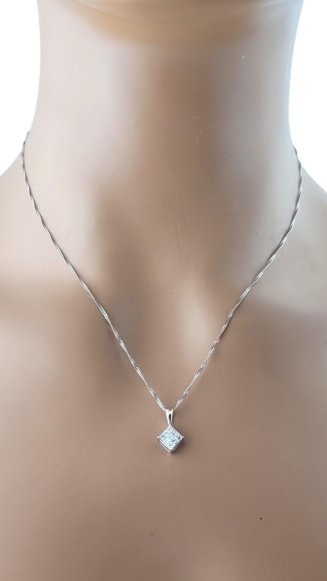 Platinum Infinity Set Diamond Pendant Necklace #17782 For Sale 3