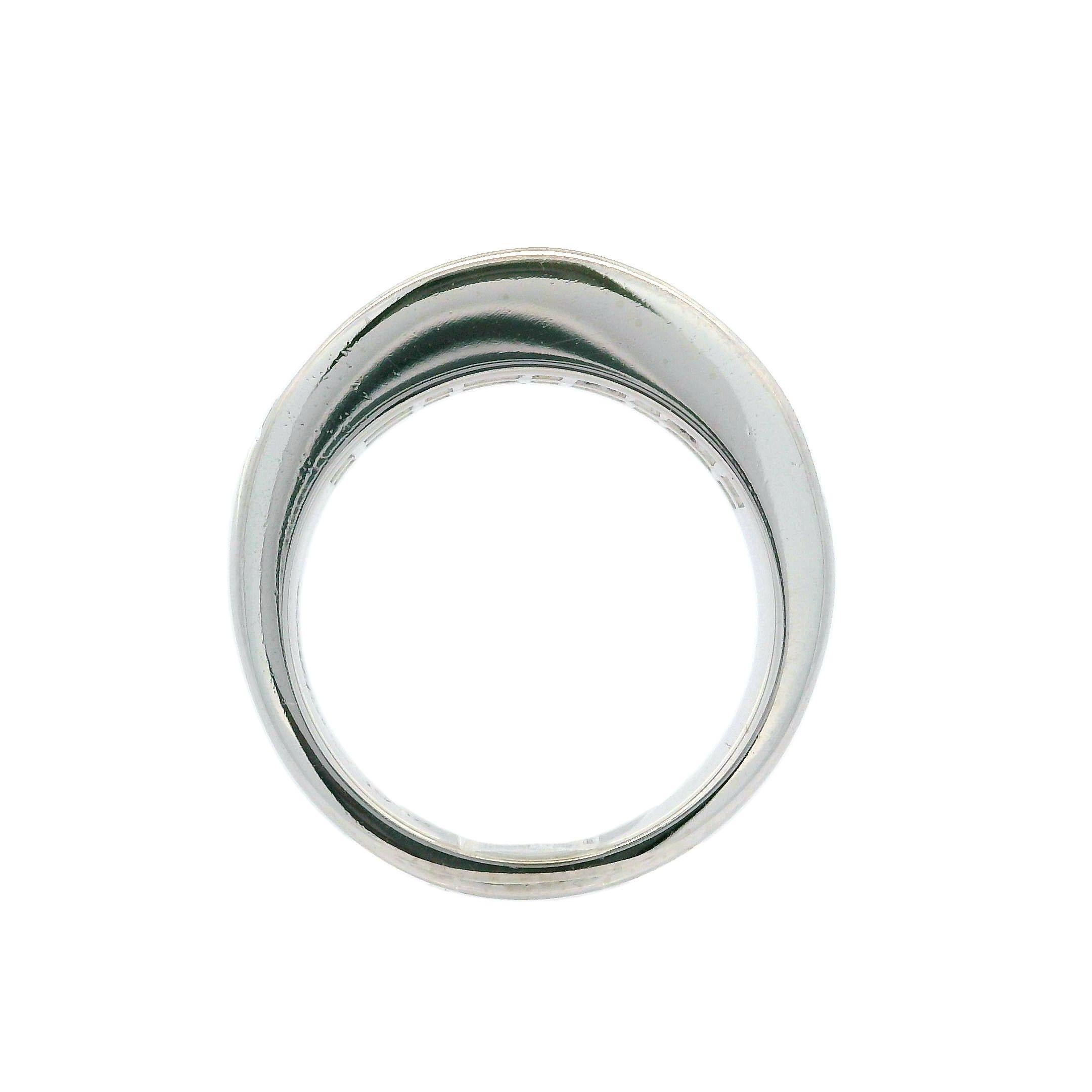 Platinum Invisible Channel Set Sapphire & Baguette Diamond Band Ring Size 6 7