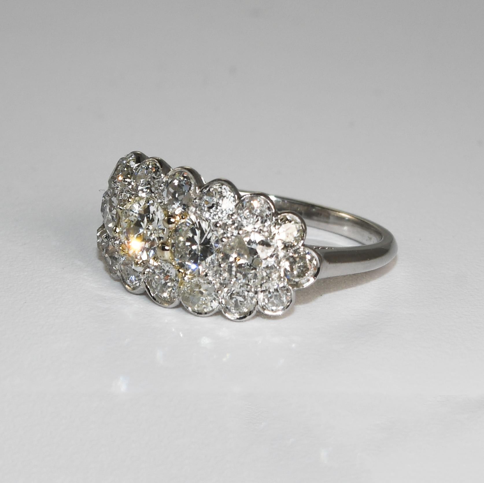 Platinum & Iridium Vintage Diamond Ring 1.35ct In Excellent Condition In Laguna Beach, CA