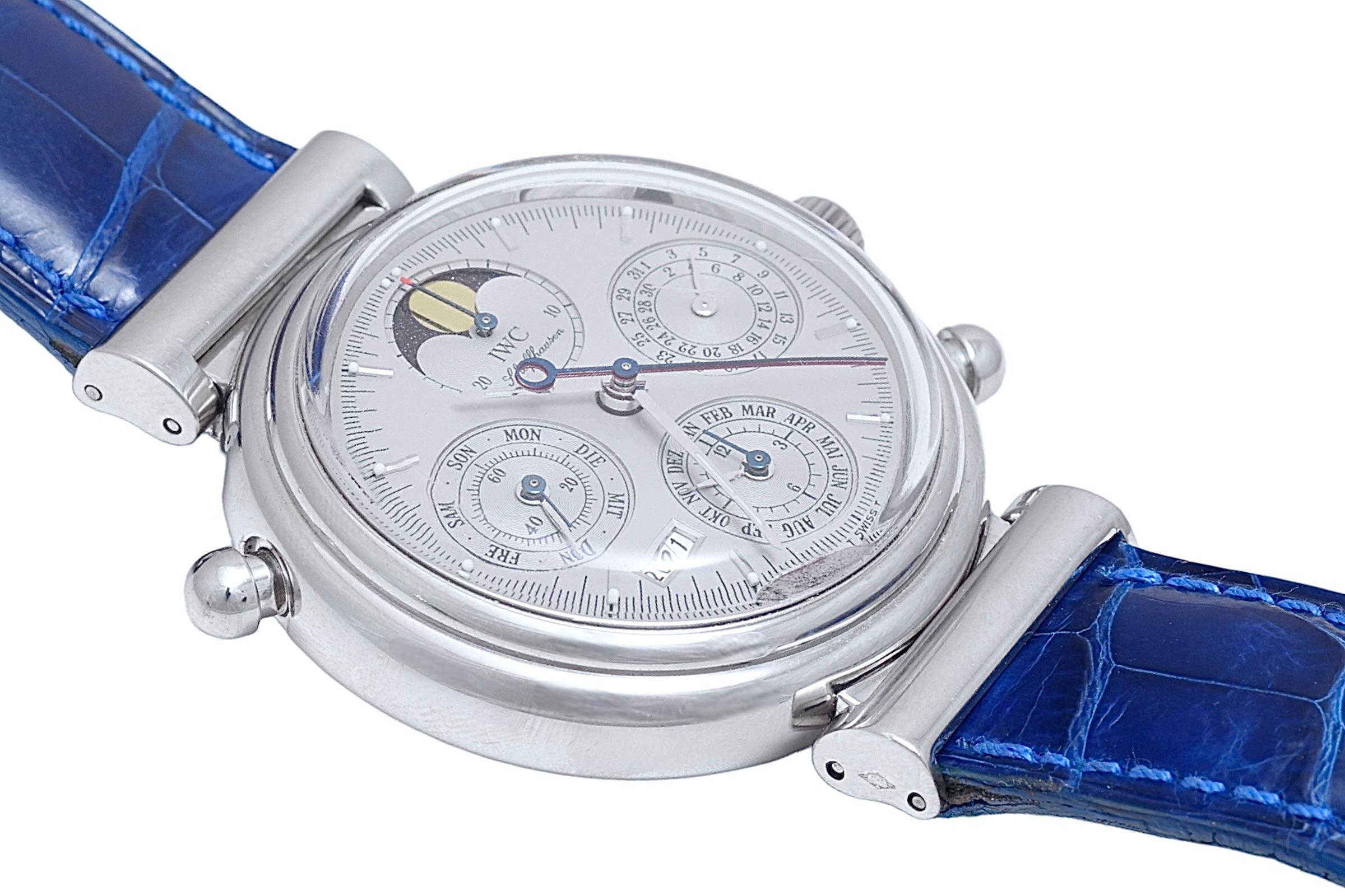 Reloj de pulsera de platino IWC Calendario Perpetuo Split Second Cronógrafo limitado3751 en venta 5