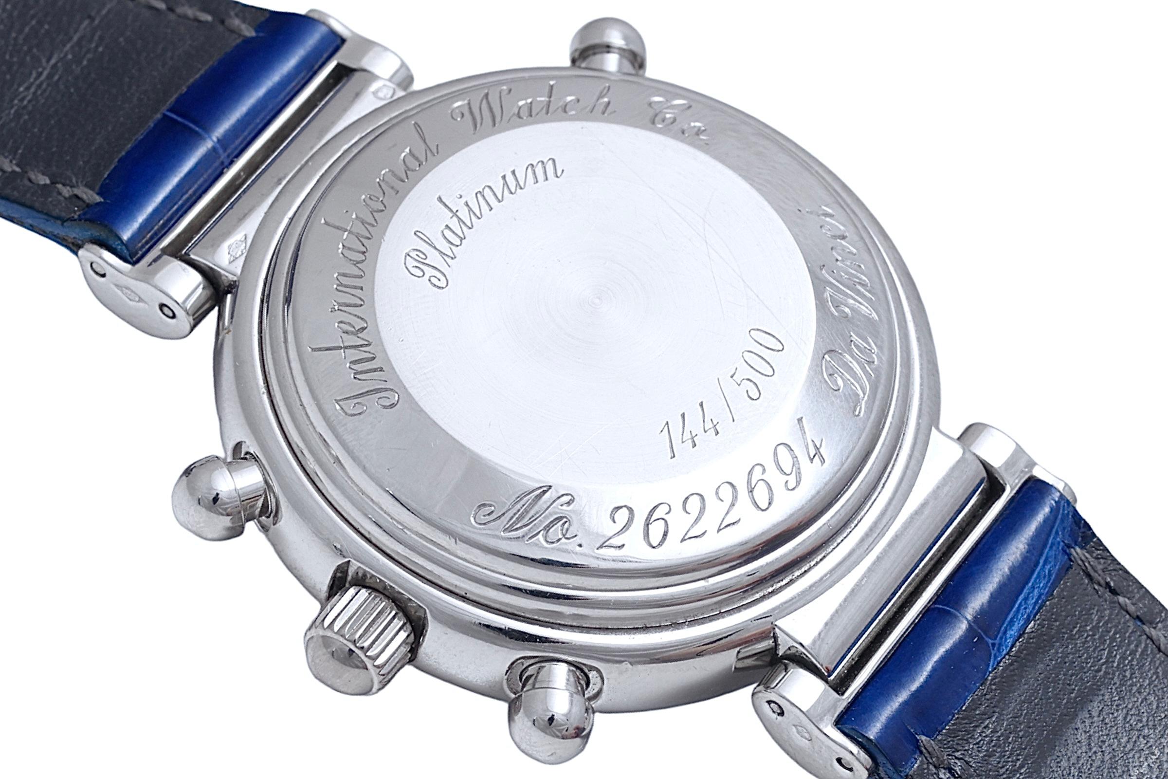 Platinum IWC Perpetual Calendar Split Second Chronograph Limited Wrist Watch3751 For Sale 4