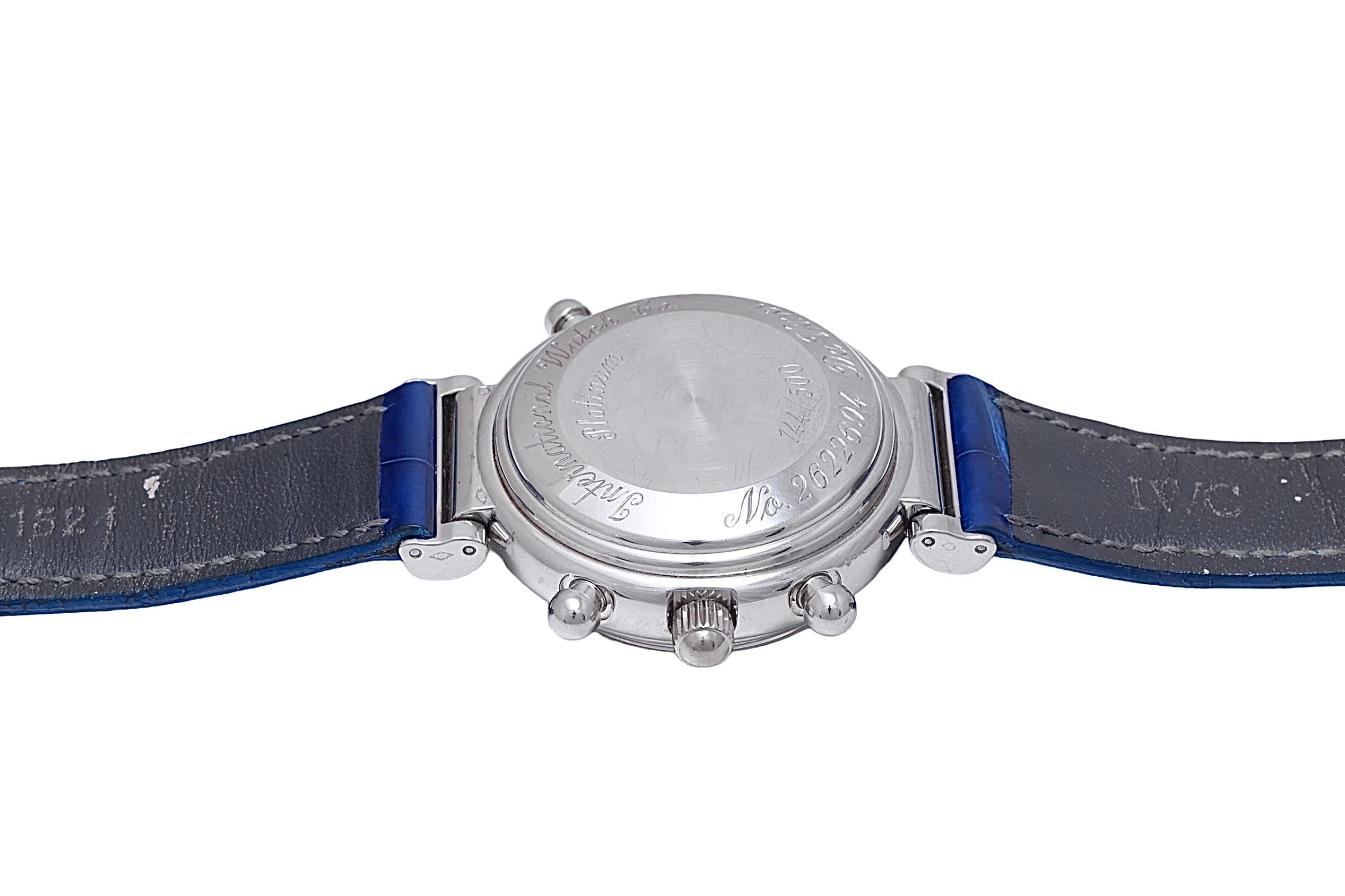Reloj de pulsera de platino IWC Calendario Perpetuo Split Second Cronógrafo limitado3751 en venta 7