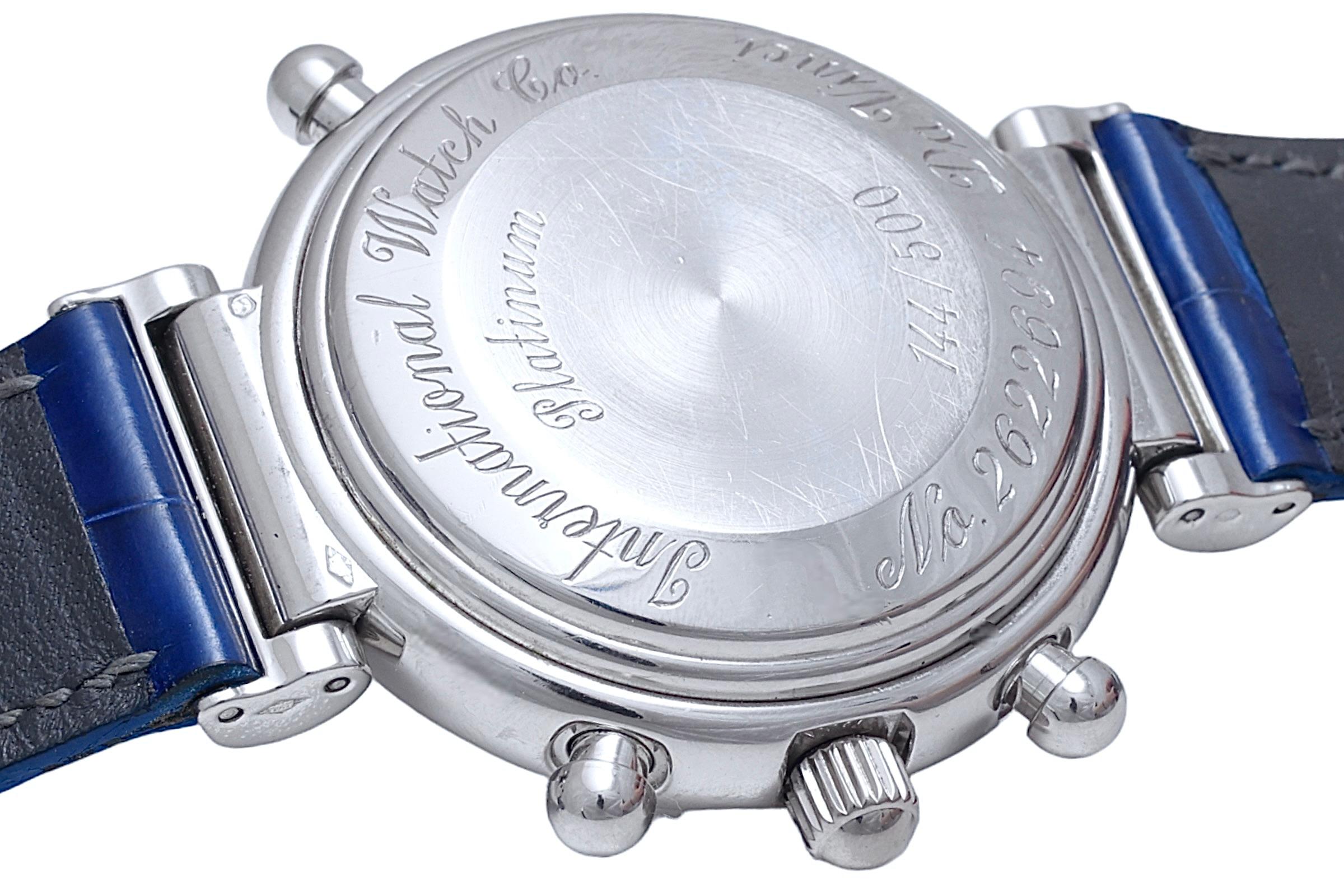 Reloj de pulsera de platino IWC Calendario Perpetuo Split Second Cronógrafo limitado3751 en venta 8