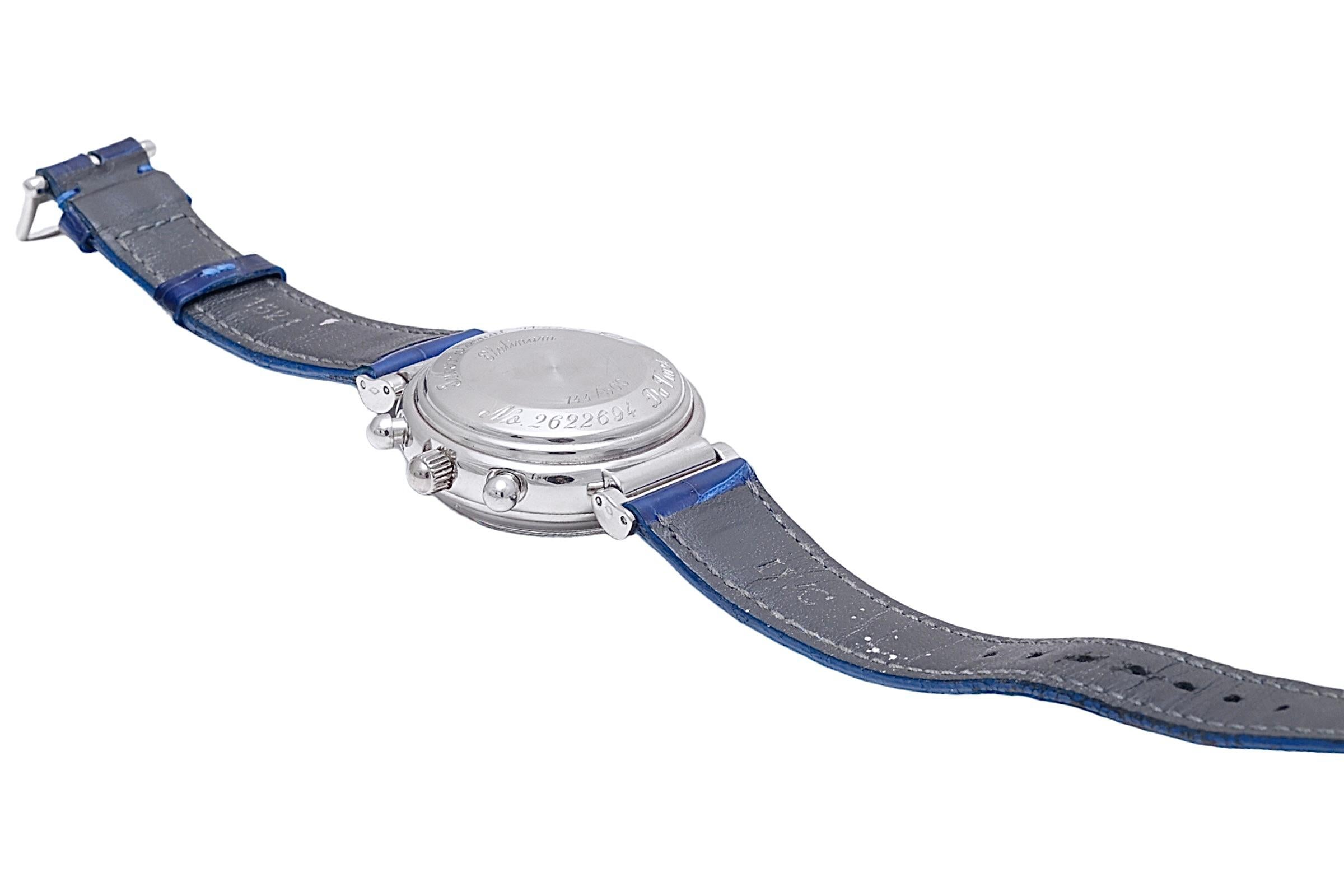 Reloj de pulsera de platino IWC Calendario Perpetuo Split Second Cronógrafo limitado3751 en venta 9