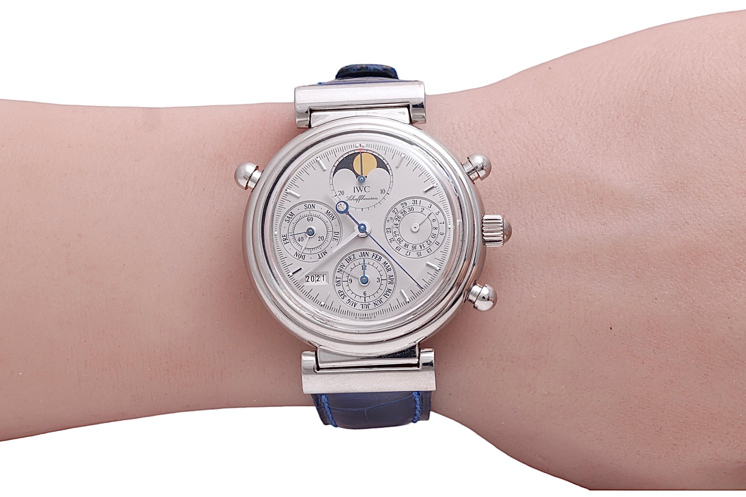 Reloj de pulsera de platino IWC Calendario Perpetuo Split Second Cronógrafo limitado3751 en venta 11