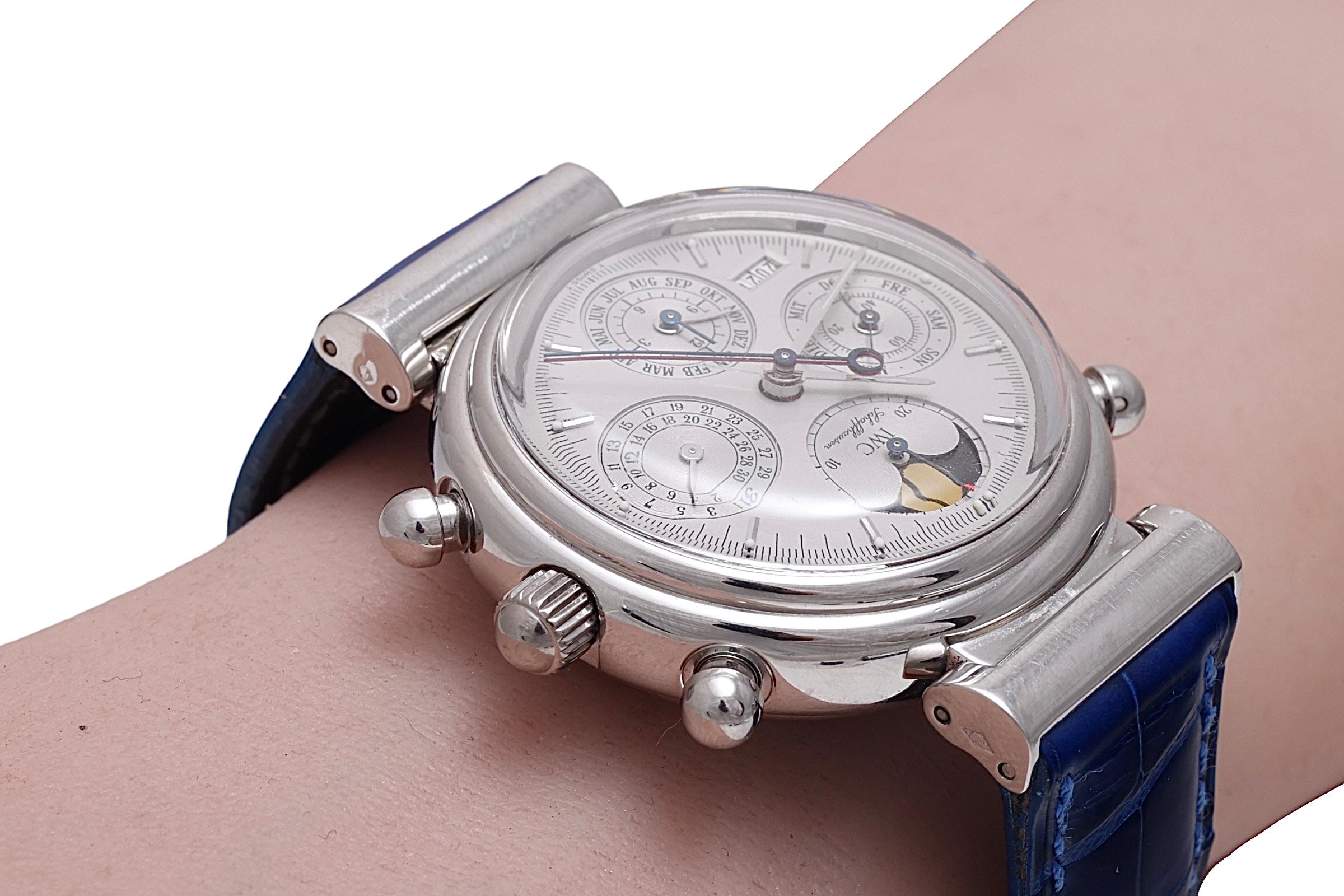 Reloj de pulsera de platino IWC Calendario Perpetuo Split Second Cronógrafo limitado3751 en venta 13