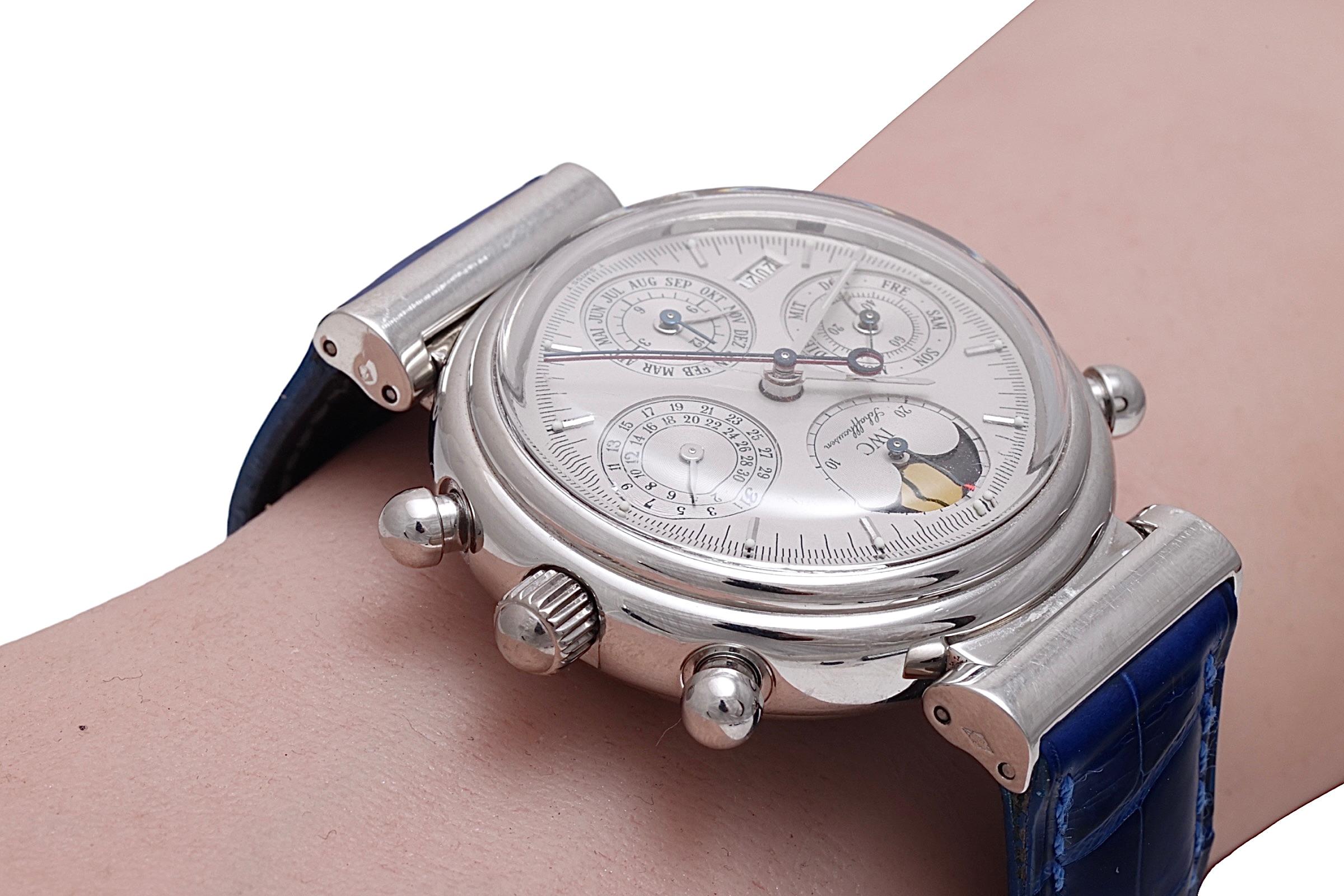 Platinum IWC Perpetual Calendar Split Second Chronograph Limited Wrist Watch3751 For Sale 10