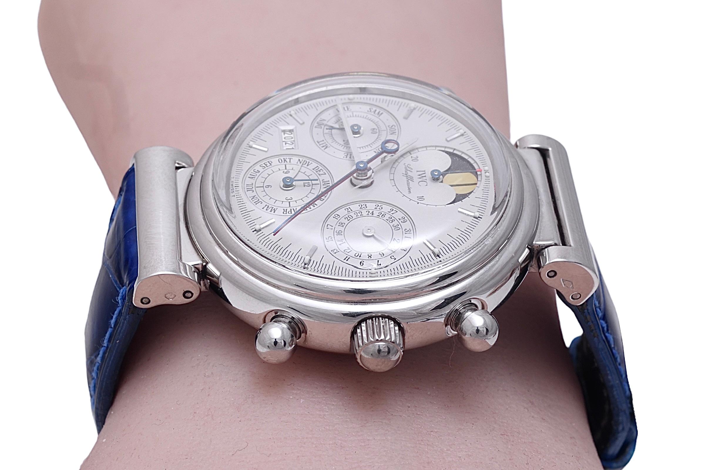 Reloj de pulsera de platino IWC Calendario Perpetuo Split Second Cronógrafo limitado3751 en venta 14