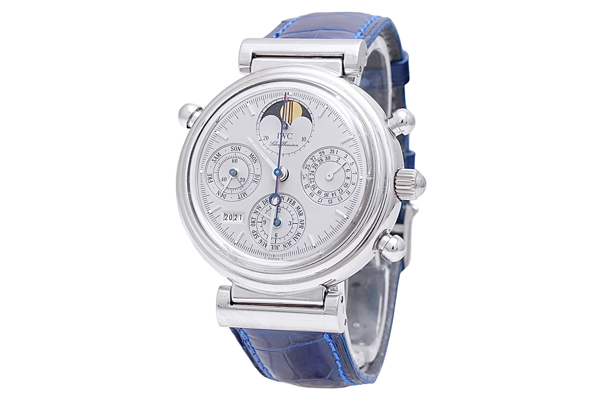 Artisan Platinum IWC Perpetual Calendar Split Second Chronograph Limited Wrist Watch3751 For Sale