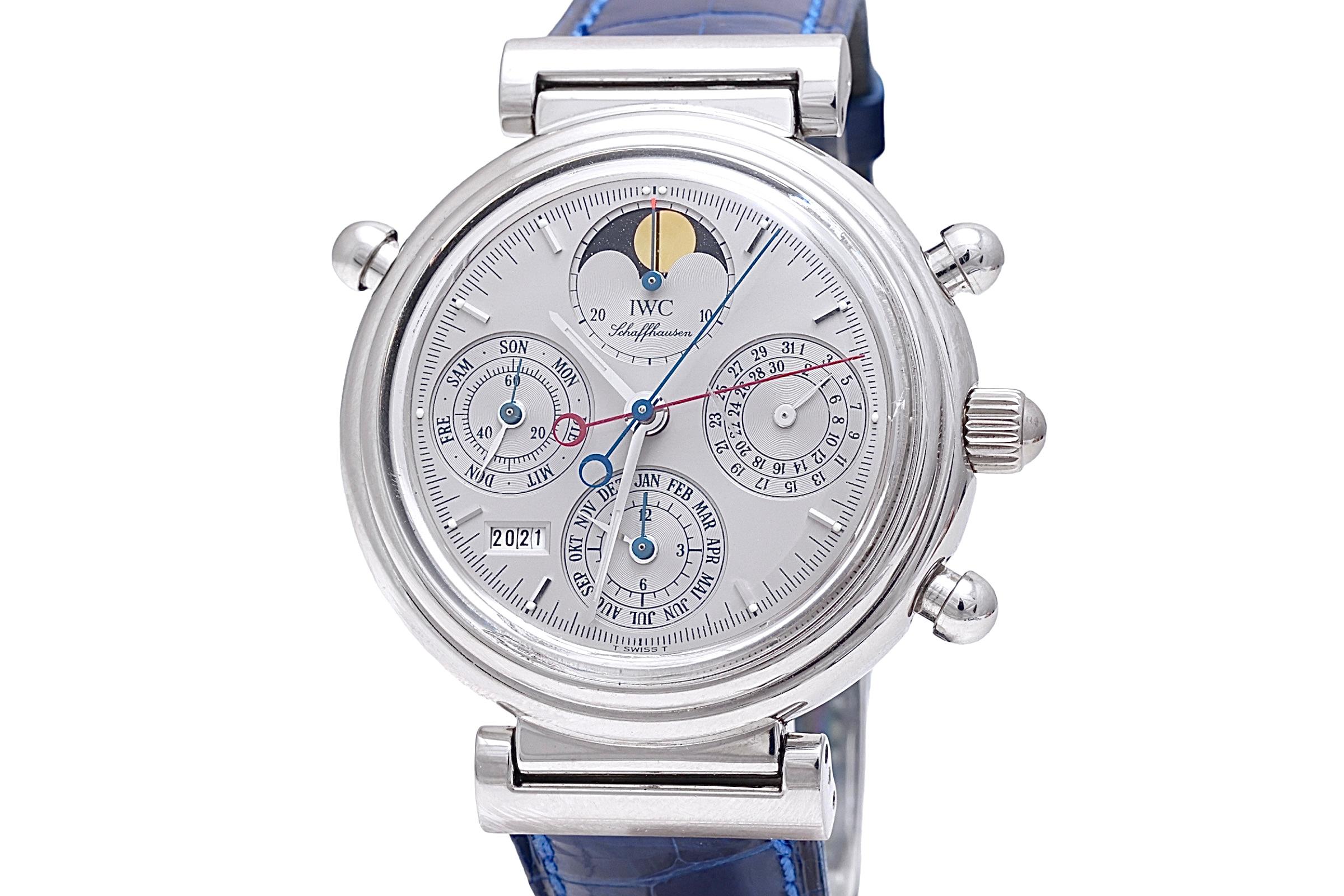 Artisan Platinum IWC Perpetual Calendar Split Second Chronograph Limited Wrist Watch3751 For Sale